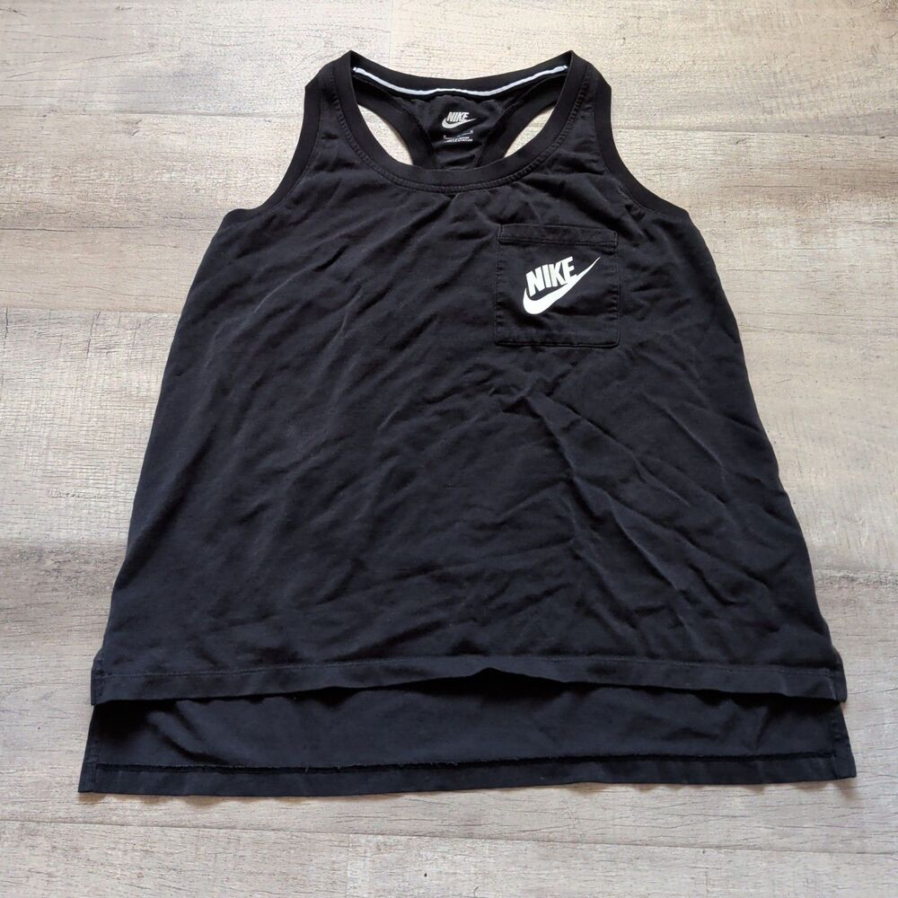 Nike Shirt Womens Size M Black Tank Top Shirt Outdoors Casual Gym Modal